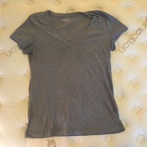 J. Crew Factory Basic V Neck Tee T Shirt sz S Gray